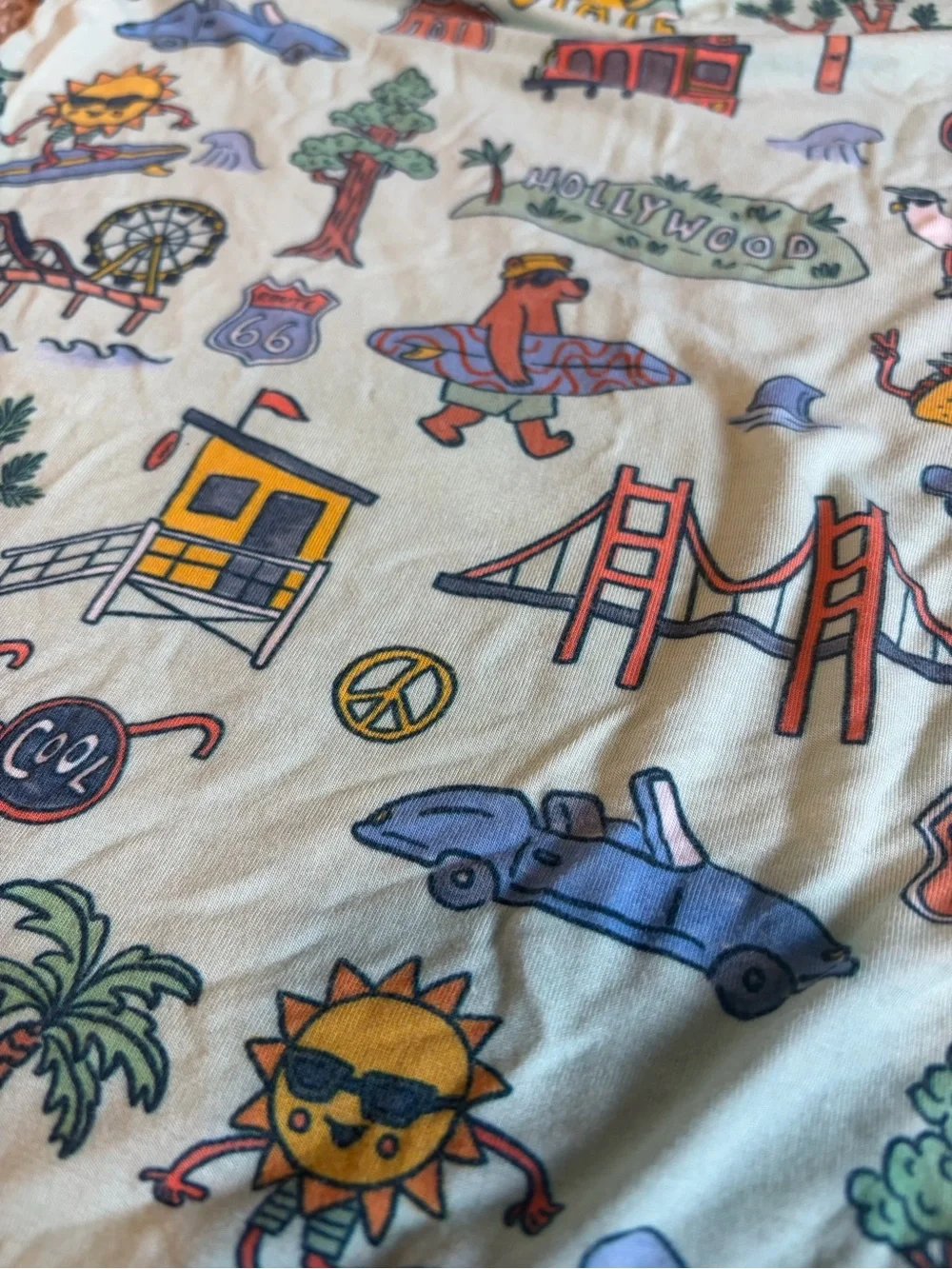 California Golden Gate State Boys kids Youth Little Sleepies pajamas